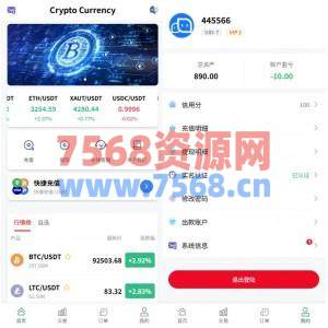 新UI海外微盘系统/虚拟币秒合约/多语言时间盘