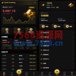 PHP版海外高端黄金交易源码/微盘微交易/黄金投资交易